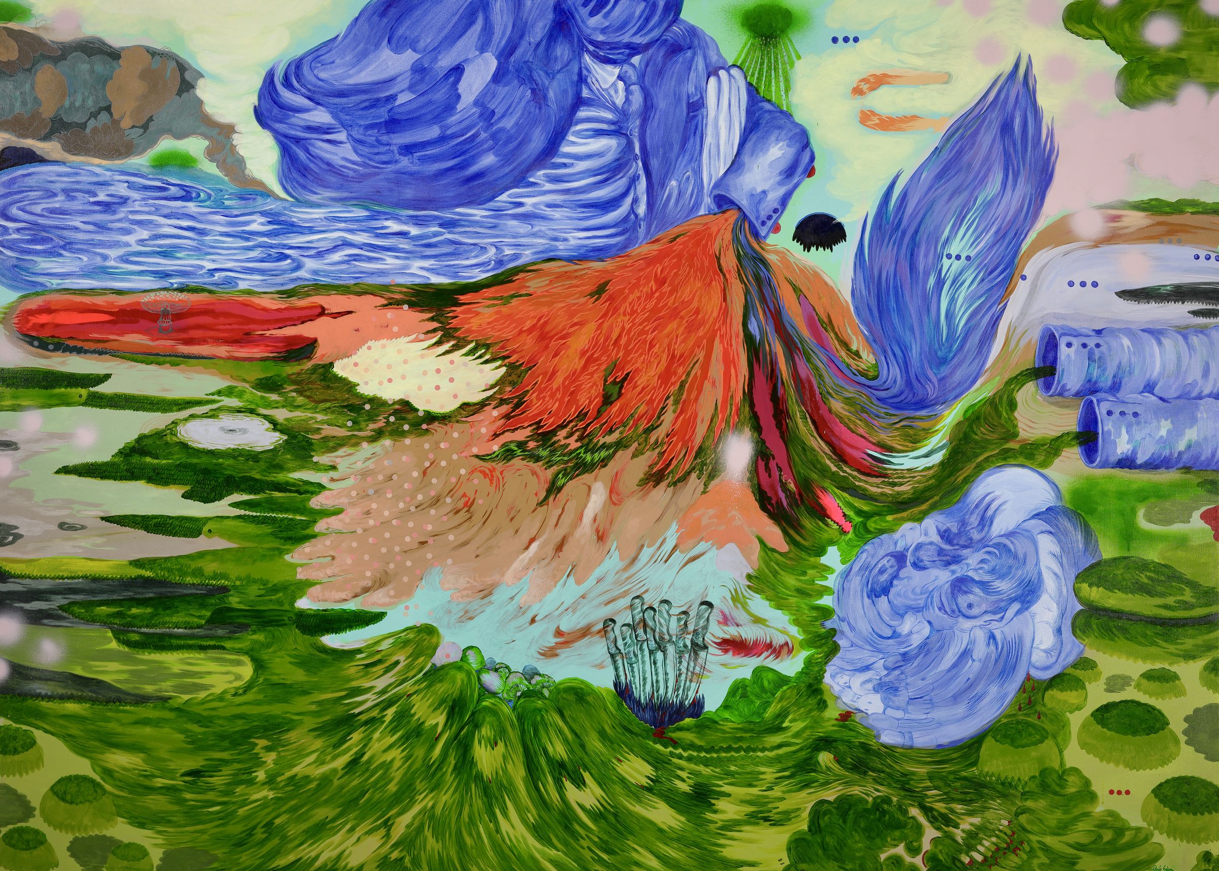 Un jardín para Orozco, pintura de Rocío Sáenz